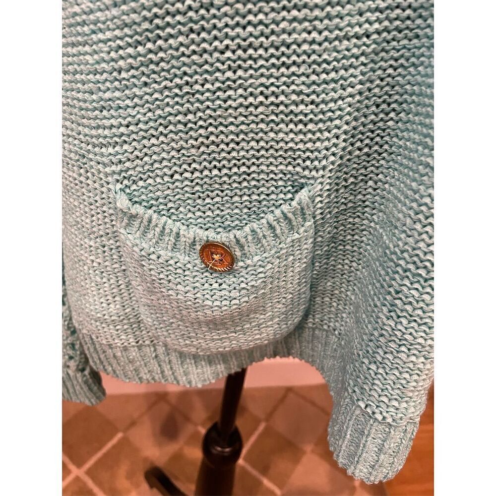 3/$15 Island Republic Women's Green Crochet Knit Pullover Sweater Size L - Picture 4 of 11
